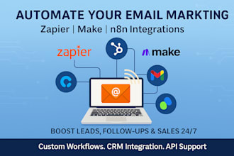 set up email marketing ai automation with make, n8n, zapier