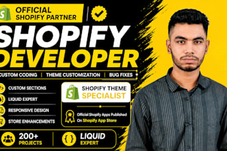 develop shopify custom theme and custom liquid coding