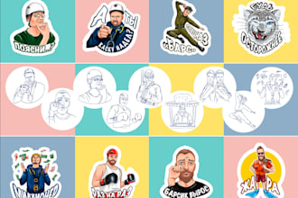 design crypto stickers for telegram or discord in 24 hours