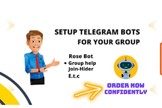develop telegram group bot and set up a professional bot for your group, telebot