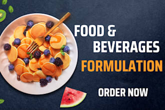 develop food and beverage formulation, energy drinks, supplements formula
