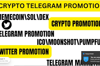 pump crypto project sol memecoin presale nft website twitter telegram promotion