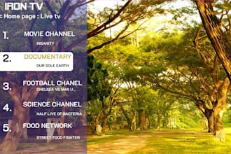 develop a custom iptv app with live TV, vod, epg for android, TV, and mobile