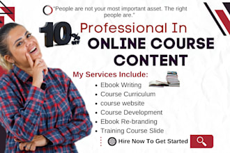 create online course, course curriculum, course content, ebook online course
