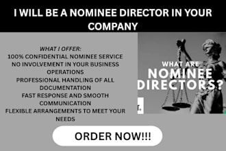 be a nominee director in your company