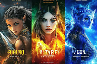design fantasy book cover, romance book cover, and ebook cover design