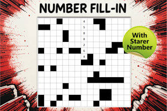 create custom number fill in puzzle book