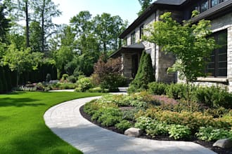 draw architecture site plan, property map, landscape design