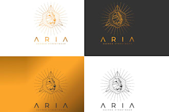 do geometry logo design minimalist, modern, abstract for you