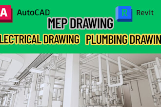 do architectural, electrical plan, mep drawing and plumbing