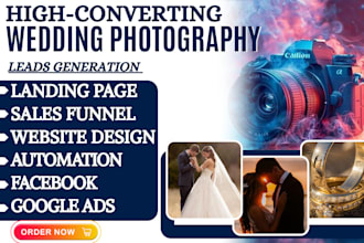 generate wedding photography leads event planning videography event website ads