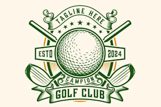 do golf club, tournament custom logo or any graphics design for you