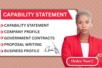 craft a professional capability statement for government contracts