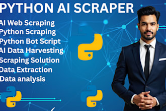 develop python ai web scrapers for data extraction, automation