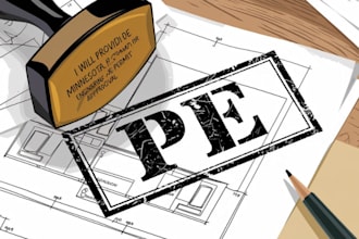 provide minnesota pe stamp for engineering drawings and permit approval