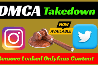 dmca takedown notice to remove copyright, leaked content from instagram, twiter