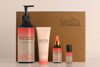 design, label cosmetics, hair salon, skincare, beauty logo and packaging brand
