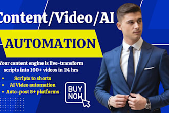 ai video content automation n8n workflows zapier elevenlabs runway make openai