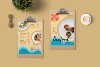 do restaurant menu design, digital menu or modern food menu