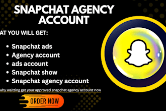 create snapchat agency account, snapchat ads, ads account, snapchat show