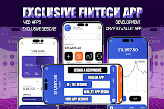 design fintech app blockchain crypto wallet app app prototype