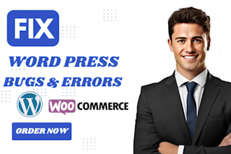 fix wordpress bugs, errors, issues, repair elementor problems and troubleshoot