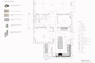 draft architectural 2d flooplan design on autocad