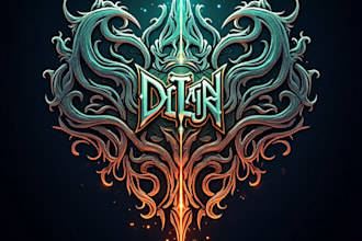 design fantasy, and disney style for novel title and logo