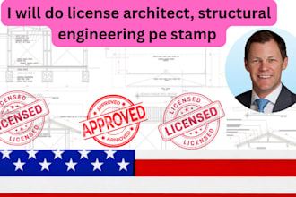 license architect, structural engineering pe stamp in, texas, california, utah