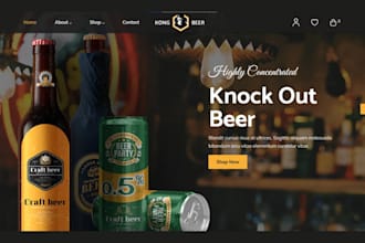 design beverages website wine shopify store liquor soda drink website wine store
