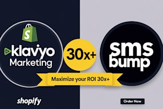 setup shopify klaviyo, smsbump SMS, email marketing, automation flows