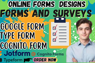 set up type form surveys, jotform, typeform, google, cognito form, and wpforms