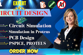do circuit design, simulation and pcb design in proteus, pspice, multisim