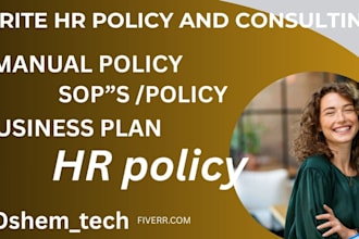 make HR policies and sops, job descriptions, kpis, and organograms