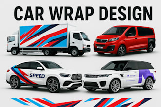 design an awesome car, van, and any vehicle wrap design