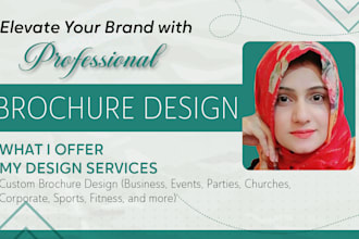 craft modern trifold brochure and brochure for your brand