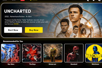 develop iptv app, TV channel, vod, ott platform, p2p app, streaming app with sub