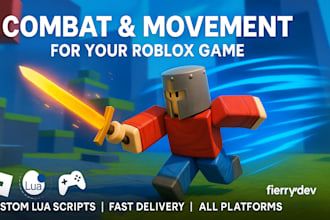 create combat and movement roblox animation for your game