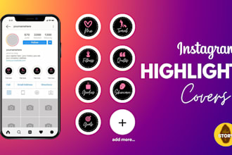 create aesthetic instagram story highlights using canva