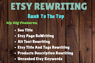 rewriting etsy title keywords tag ranking etsy seo rewrite products description