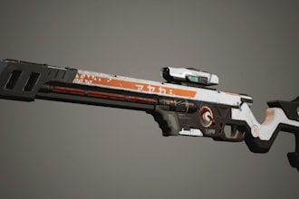 model 3d weapon, game asset, gun, knives, with 3d rendering, animation texturing