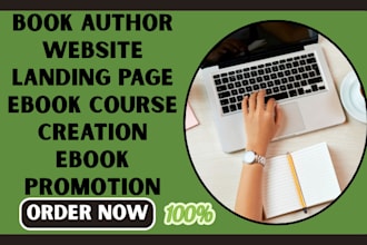 design book author website landing page ebook course creation ebook promotion