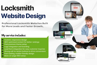 build a professional locksmith website or landing page