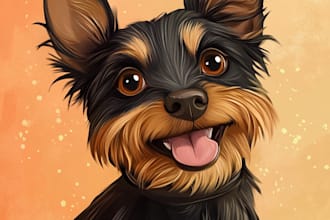 drawing custom pet portraits, cats, dogs, and other animals