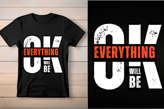 do custom minimal typography and christian t shirt design