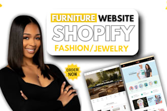 design shopify website, jewelry store, fashion website