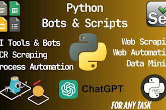 build custom python bot, browser automation, web scraping in python for any task