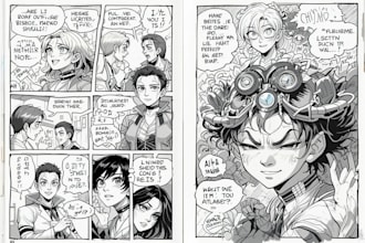 make a comic, manga or cartoon illustration page