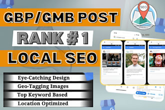 do gmaps CTR rank 30 gmb posts with unique geotagg images for local business SEO