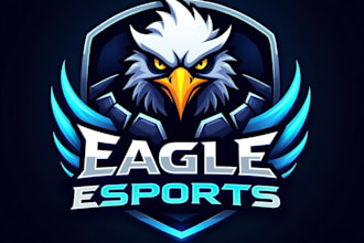 design high quality esport eagle mascot logo with unlimited revision